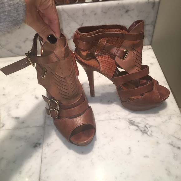 SCHUTZ PLATFORM OPEN TOE HIGH HEEL SHOES SIZE 7 - Picture 2 of 8